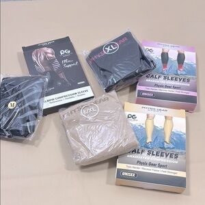 NWT Physix Gear Sport Compression Sleeves Set and elbow compression sleeve​​​​